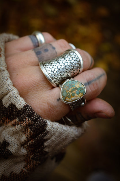 ROYSTON - Bague T56,5 en Argent & Turquoise Royston