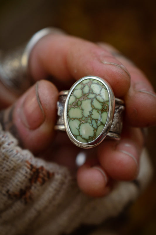 DAMALE - Bague T54 en Argent & Variscite Damale