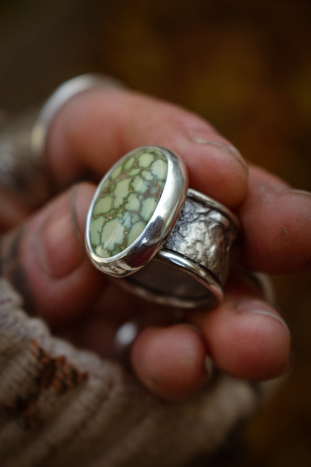 DAMALE - Bague T54 en Argent & Variscite Damale