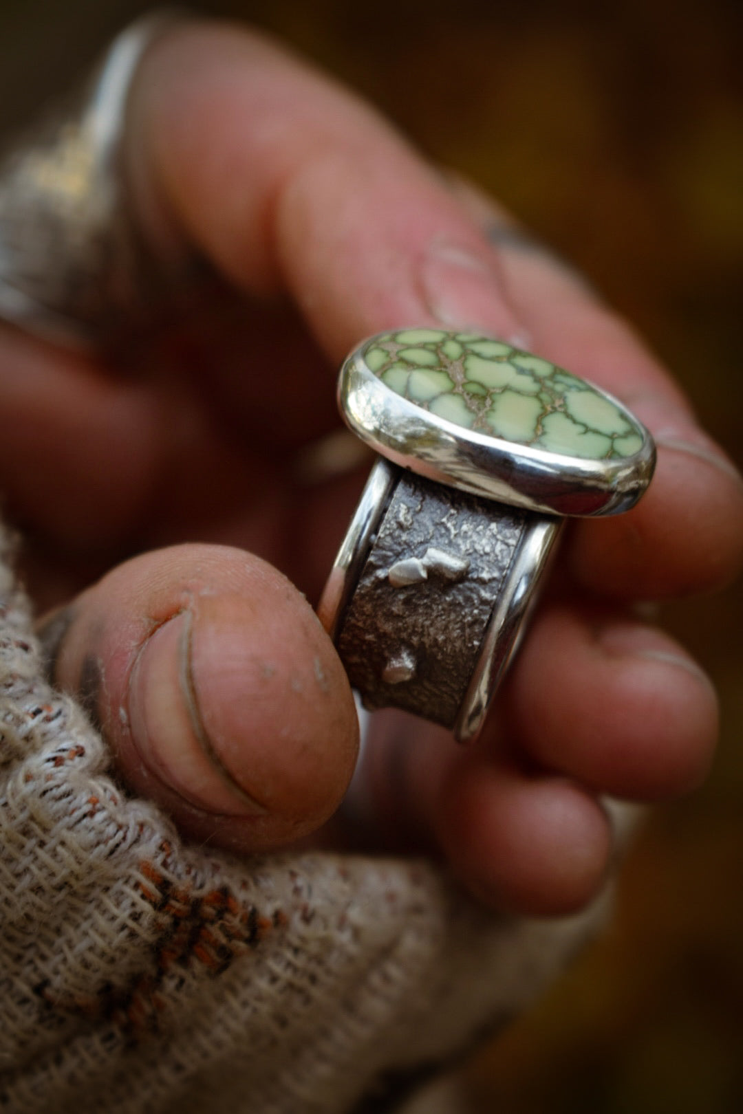 DAMALE - Bague T54 en Argent & Variscite Damale