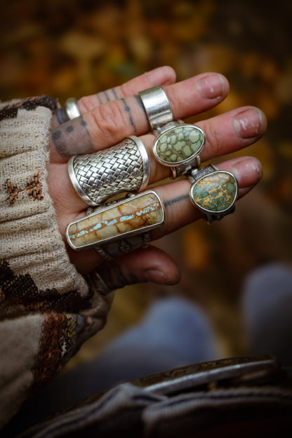 ROYSTON - Bague T56,5 en Argent & Turquoise Royston