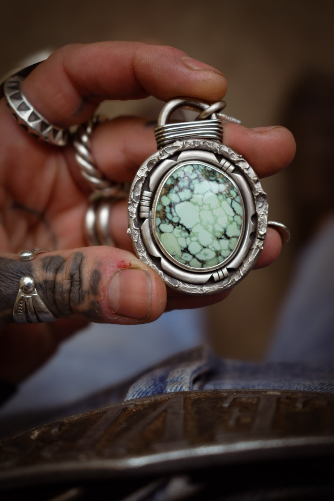 RAW - Pendentif Variscite Angel Wing