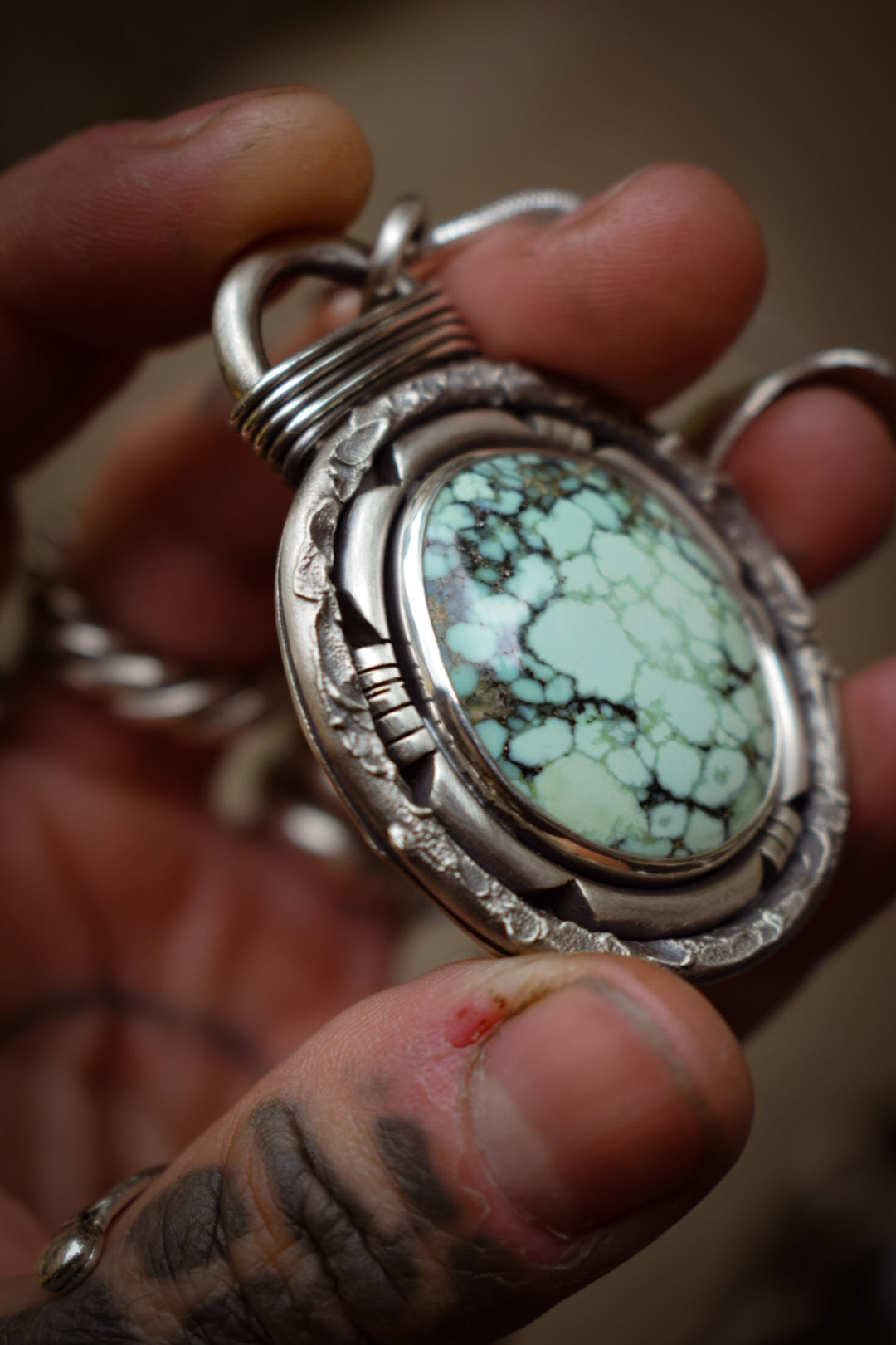 RAW - Pendentif Variscite Angel Wing