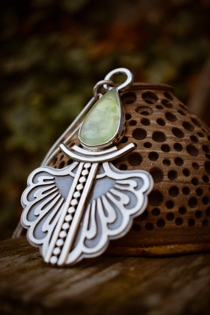 RIVIÈRE - Pendentif en Argent & Prehnite
