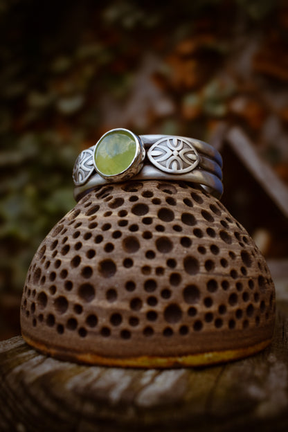 RIVIÈRE - Bracelet en Argent & Prehnite