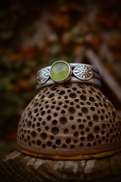 RIVIÈRE - Bracelet en Argent & Prehnite
