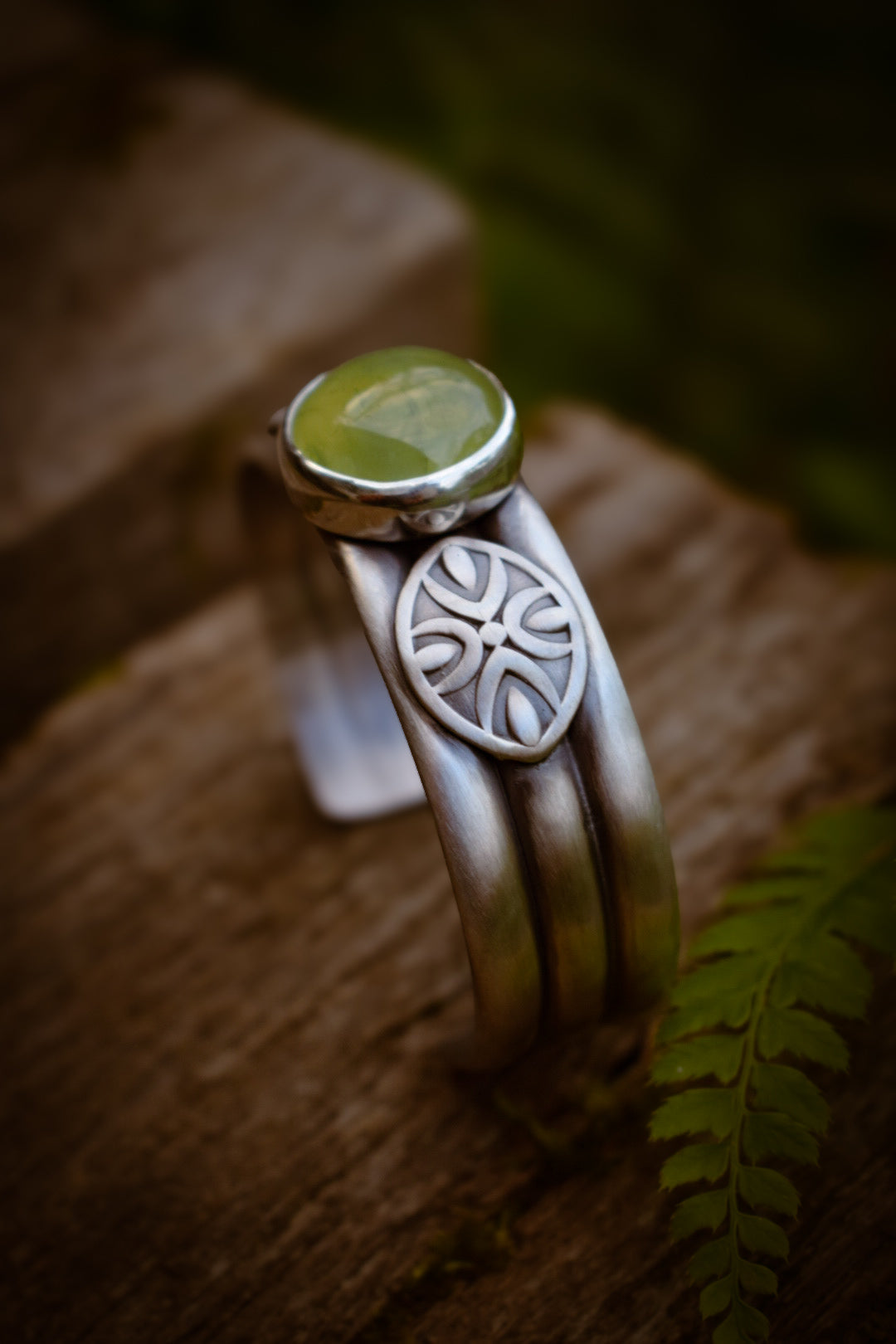 RIVIÈRE - Bracelet en Argent & Prehnite