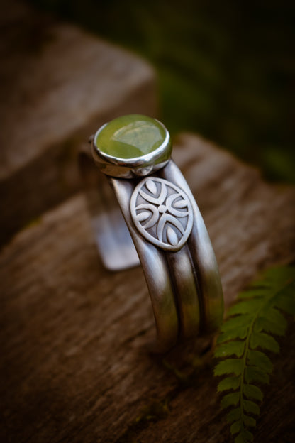 RIVIÈRE - Bracelet en Argent & Prehnite