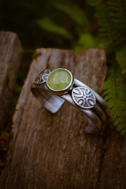 RIVIÈRE - Bracelet en Argent & Prehnite
