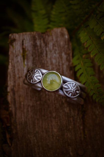 RIVIÈRE - Bracelet en Argent & Prehnite
