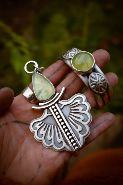 RIVIÈRE - Bracelet en Argent & Prehnite