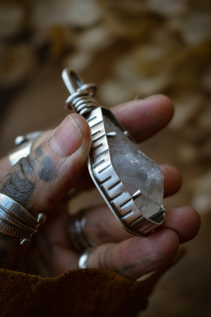 RUSTICA - Pendentif en Argent & Quartz