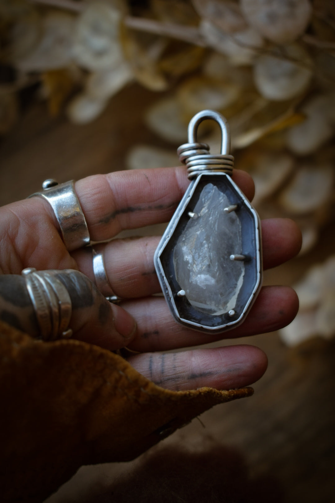RUSTICA - Pendentif en Argent & Quartz