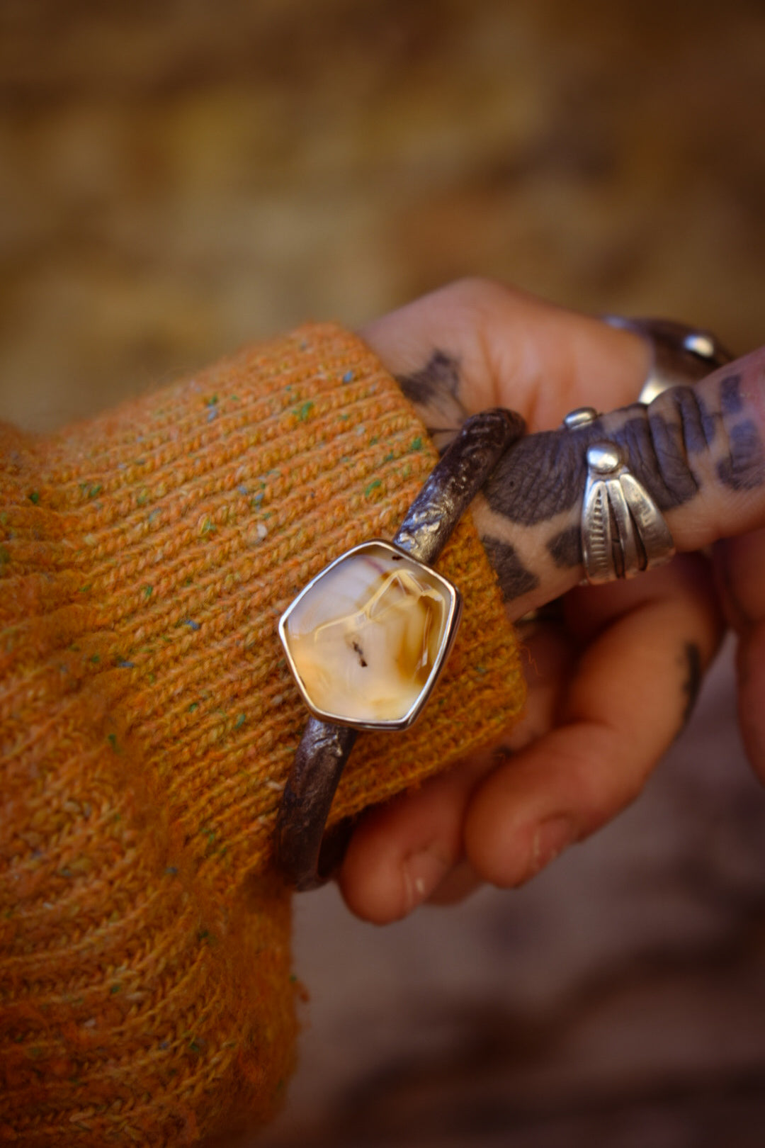 CANDYSHOP - Bracelet en Argent & Agate du Montana