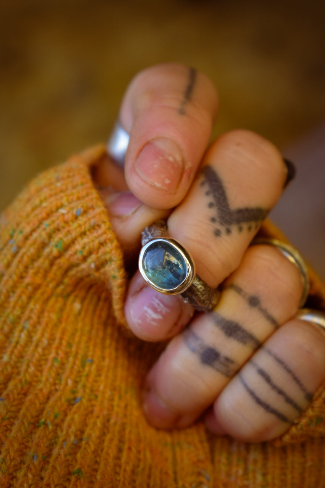 CANDYSHOP - Bague T51 en Argent & Kyanite bleue