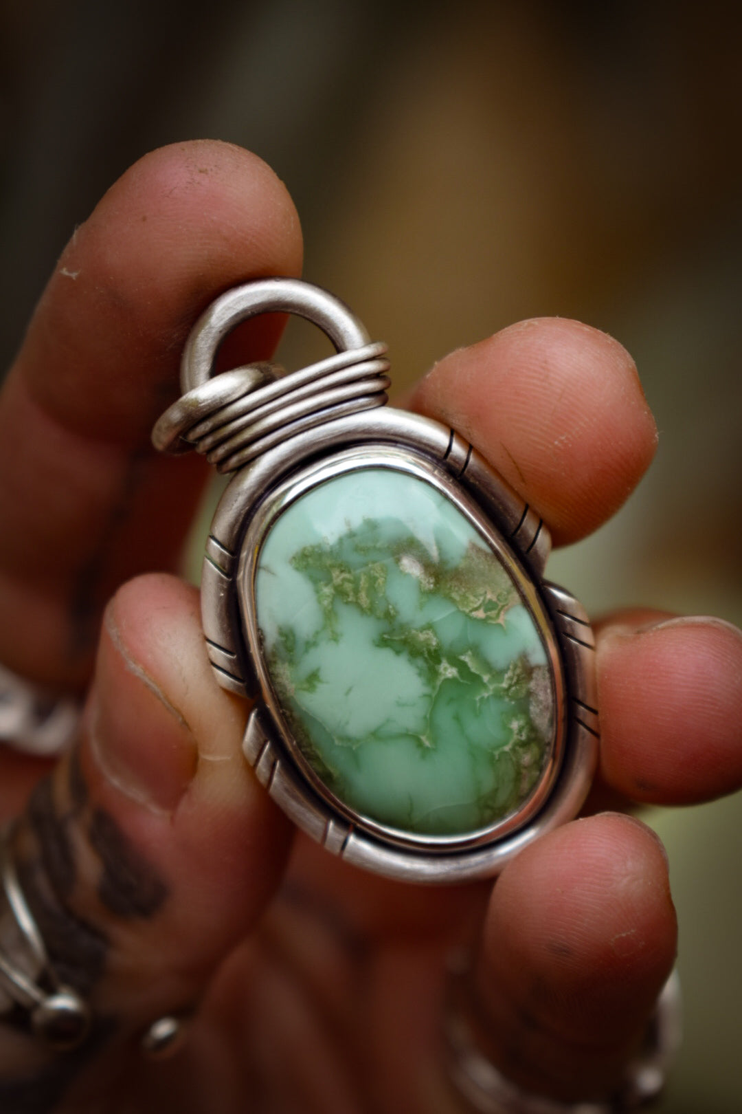 CARMEL - Pendentif Carmel Mountain Variscite