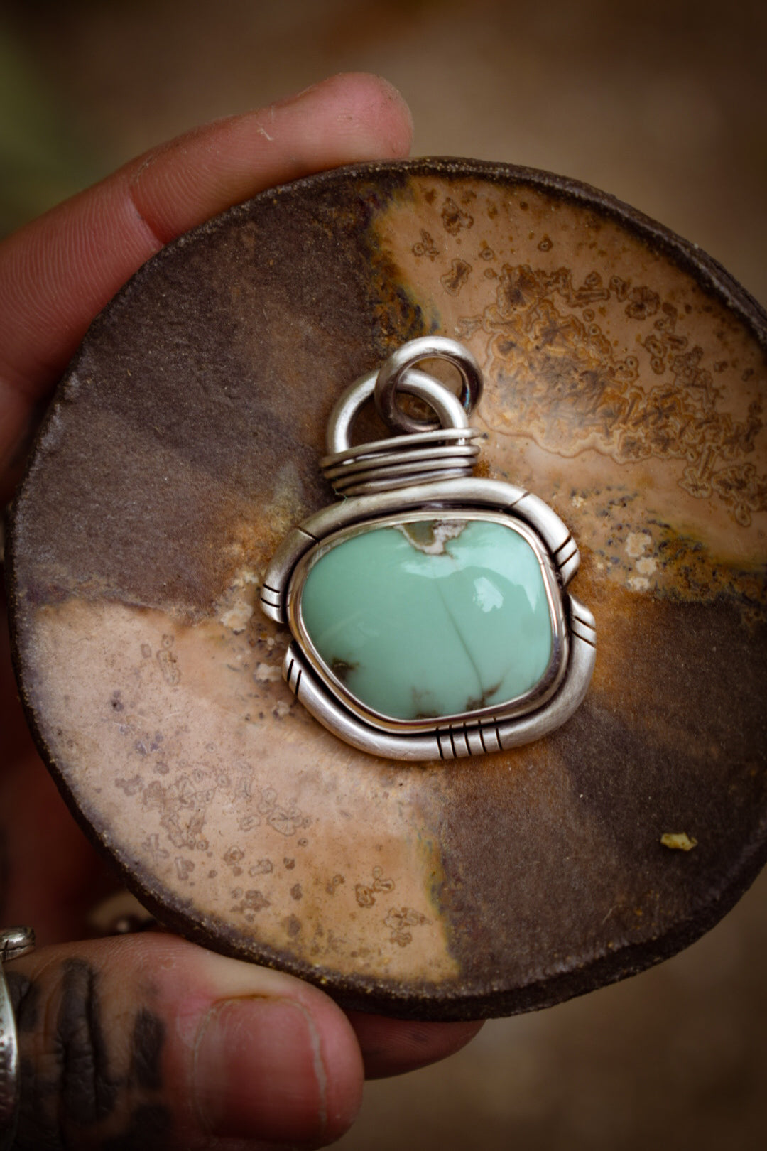 CARMEL - Pendentif Carmel Mountain Variscite
