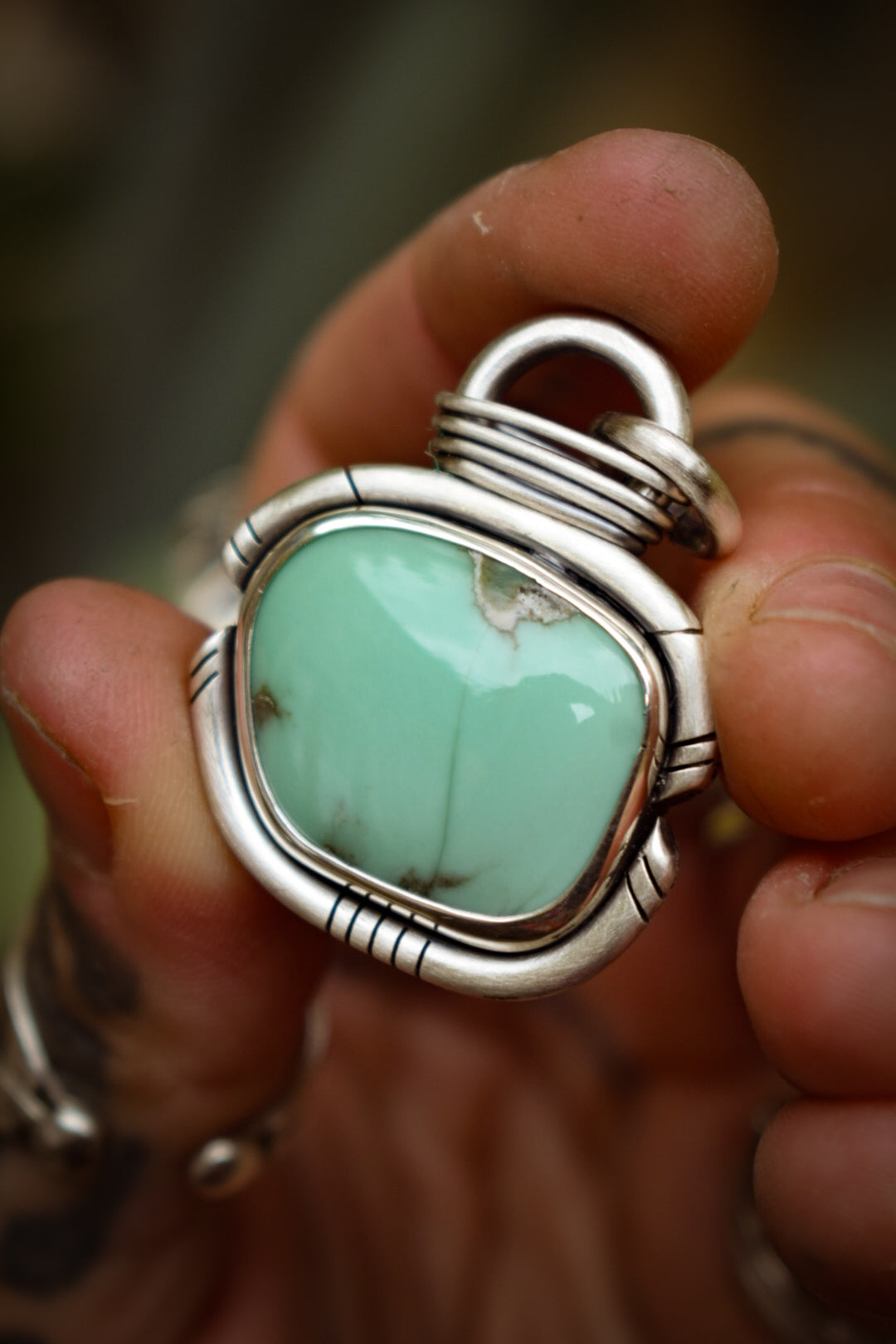 CARMEL - Pendentif Carmel Mountain Variscite