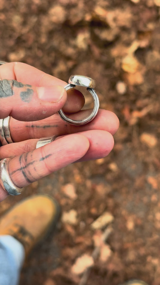 LAC - Bague T51 en Argent & Variscite Damale