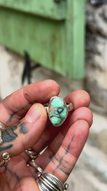 BLOOM - Bague Variscite Desert Bloom T54