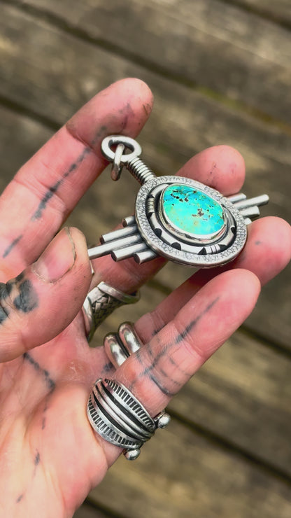 STARGATE - Pendentif Turquoise Kingman