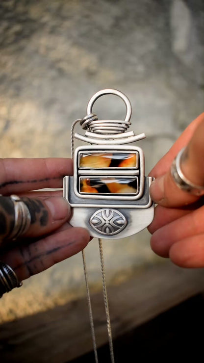 AUTOMNE - Pendentif Agates du Montana