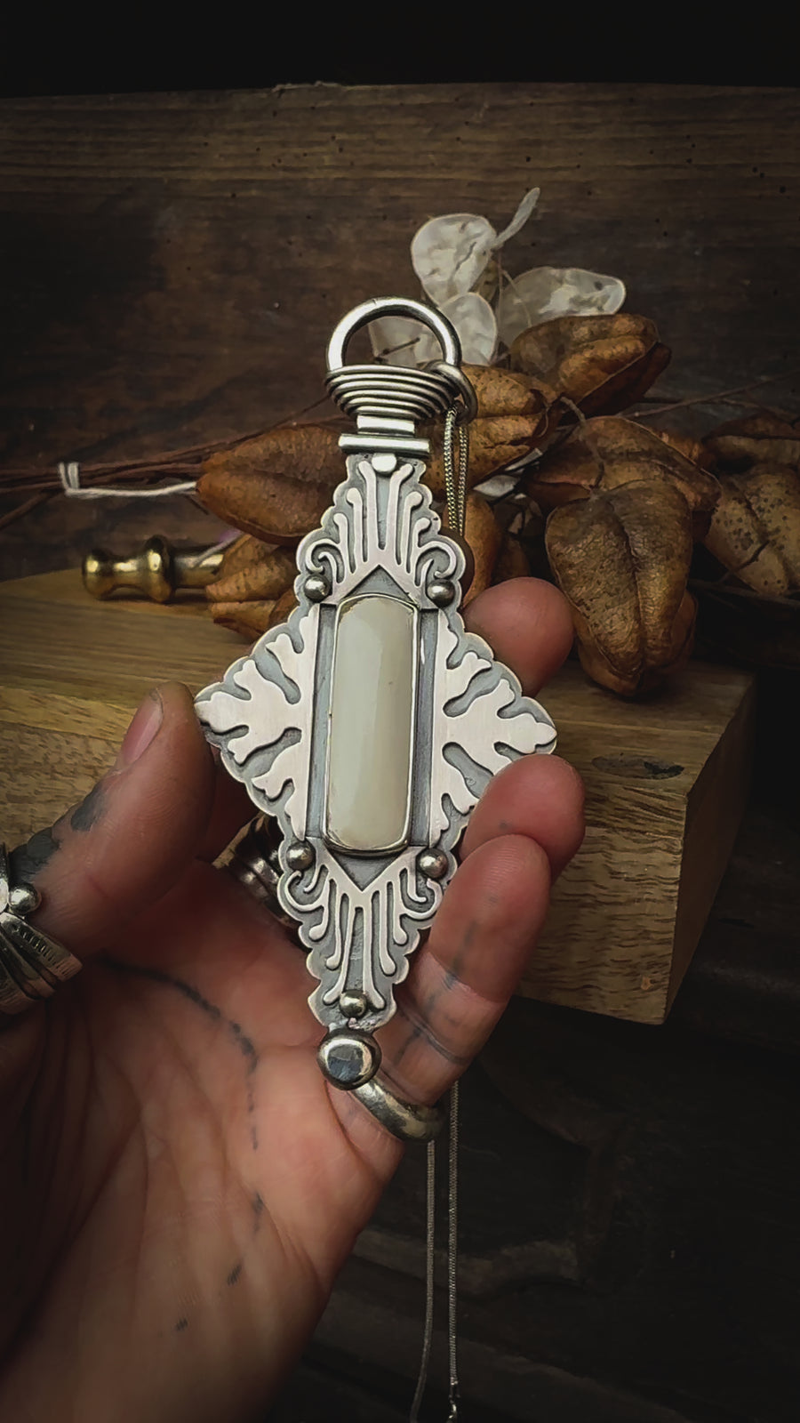 ARDEKO - Pendentif en Argent & Ivory creek Variscite
