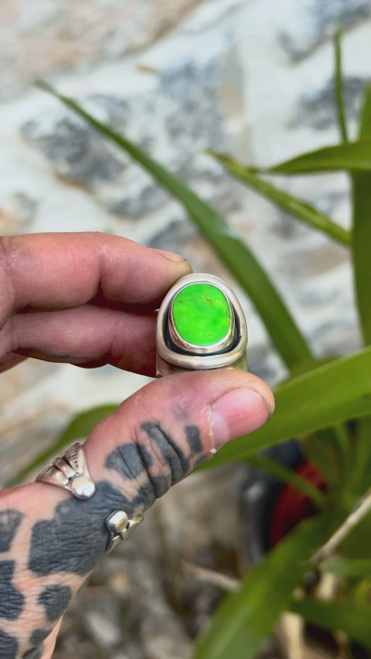 MANHATTAN - Bague T53 en Argent & Turquoise Manhattan Green