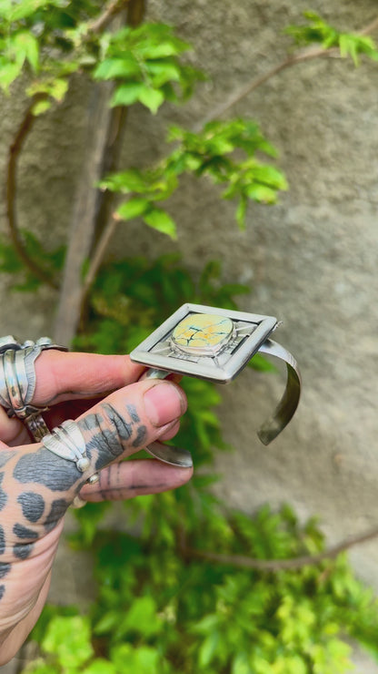 GEOMETRY - Bracelet en Argent et Hotsonite