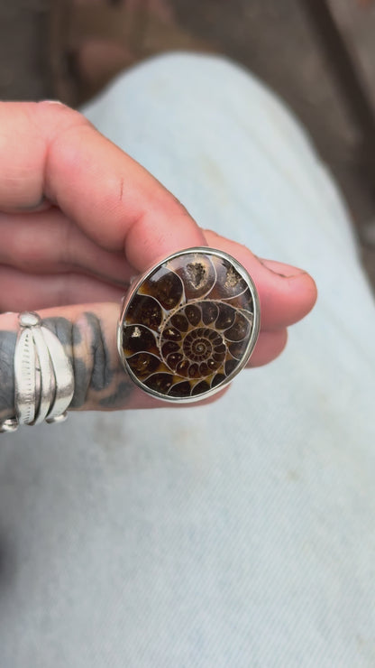 ORGANIQUE - Bague Ammonite T56