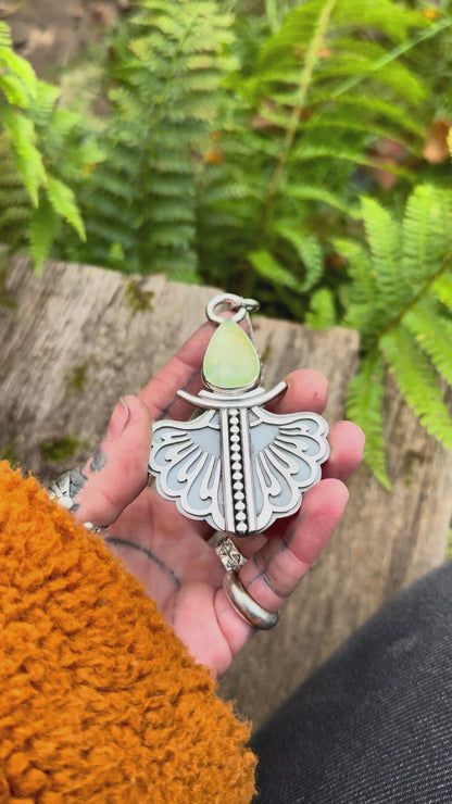 RIVIÈRE - Pendentif en Argent & Prehnite
