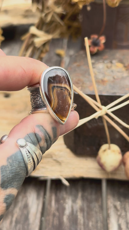 MONTANA - Bague Agate du Montana T57