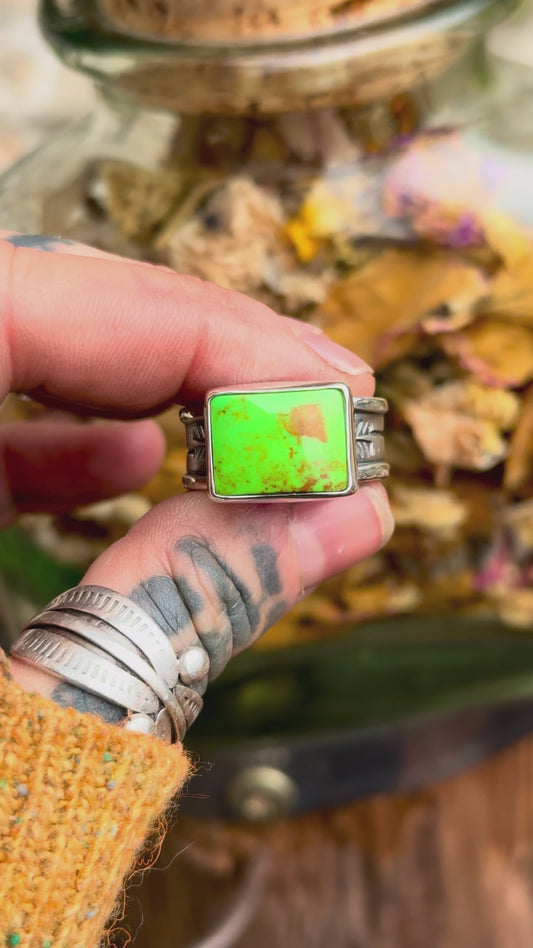 MANHATTAN - Bague T63 en Argent & Turquoise Manhattan Green