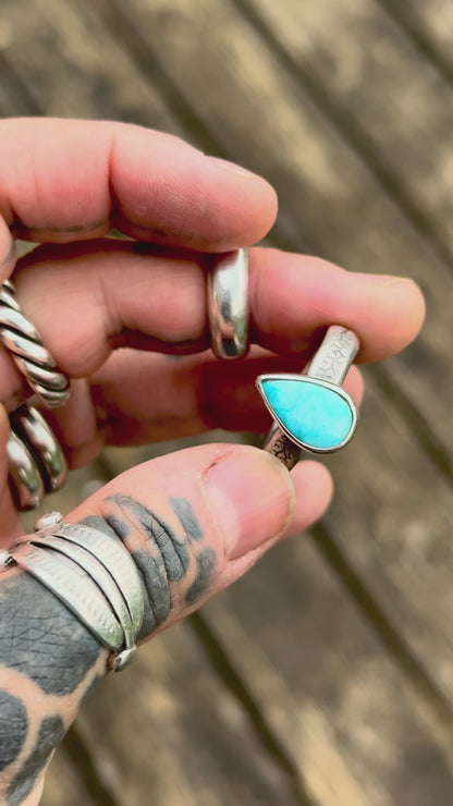 SUMMER - Bague T61 en Argent & Turquoise Blue Bird