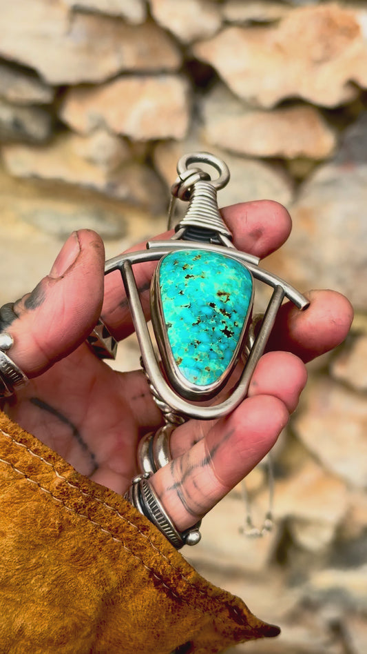 KINGMAN - Pendentif en Argent & Turquoise Kingman