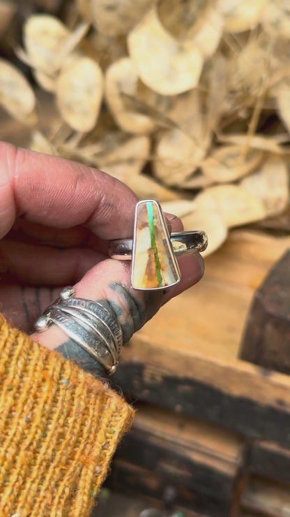 RIBBON - Bague T62 en Argent & Turquoise Ribbon Royston