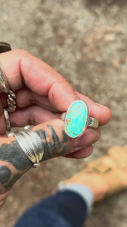 NUMBER8 - Bague Turquoise #8 T52