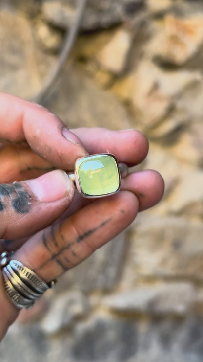 RIVIÈRE - Bague Prehnite Taille 56,5