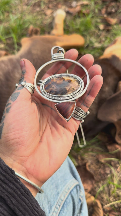MELTINGPOTES - Pendentif en Agate du Montana & Bois