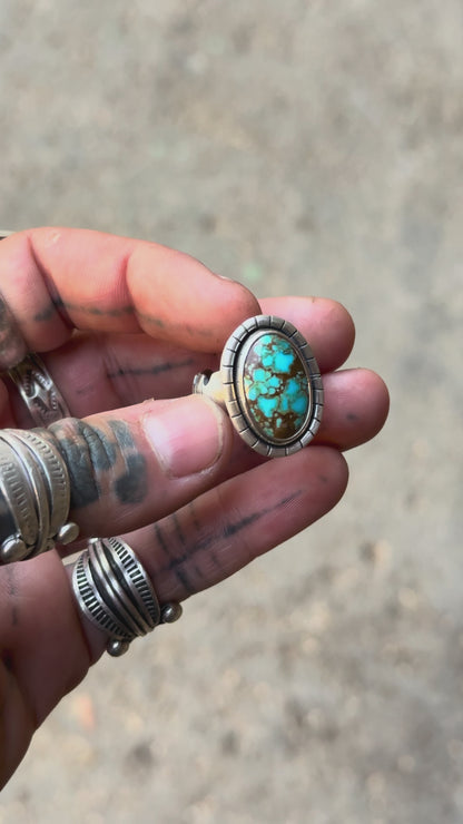 NUMBER EIGHT- Bague T56 Turquoise #8